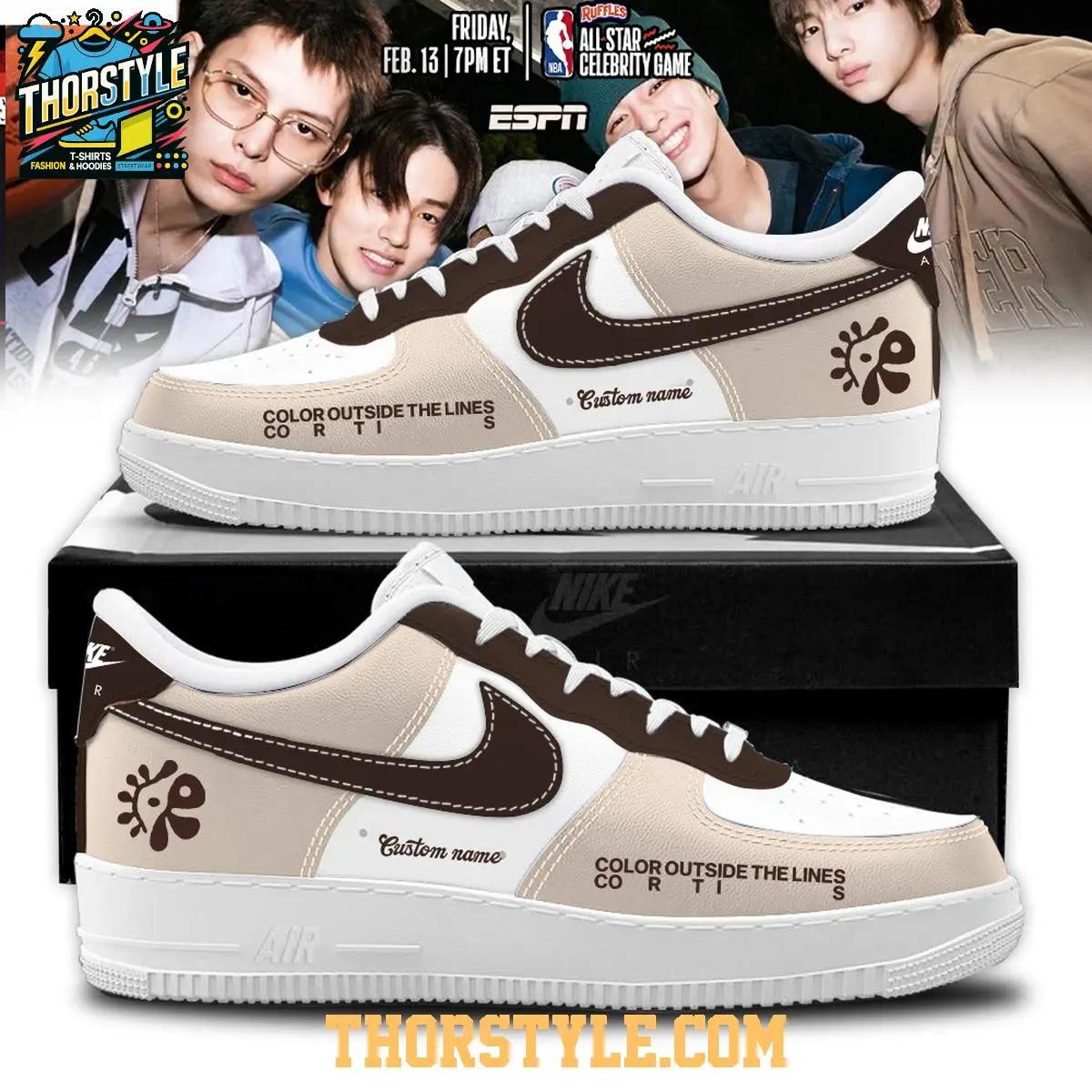 Cortis 2026 Color Outside The Lines Personalized Air Force 1 Shoes