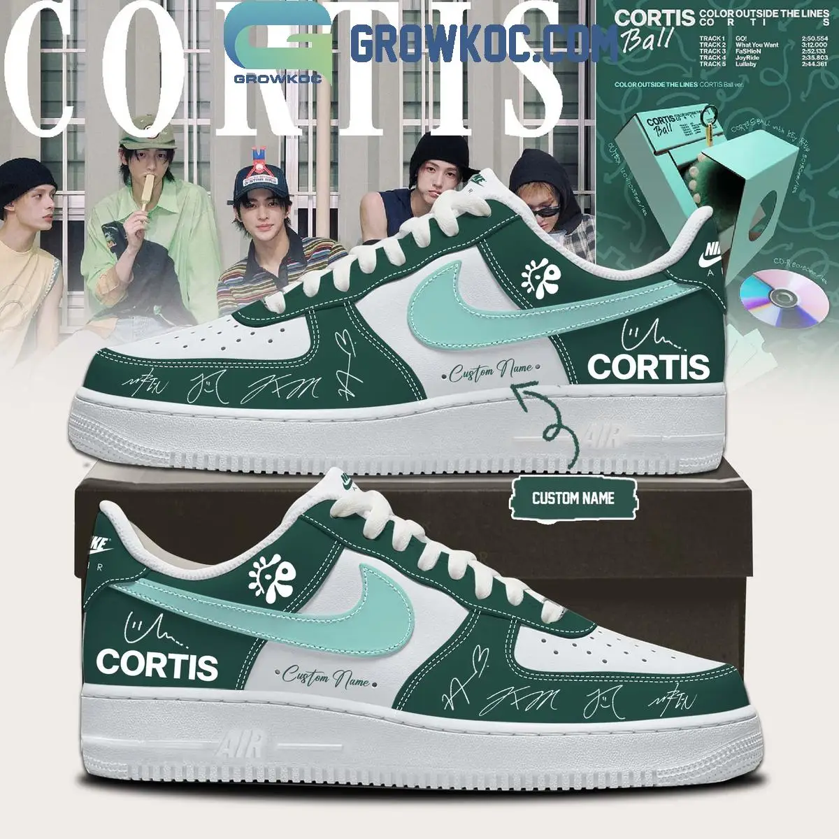 Cortis Color Outside The Lines Signature Air Force 1 Shoes