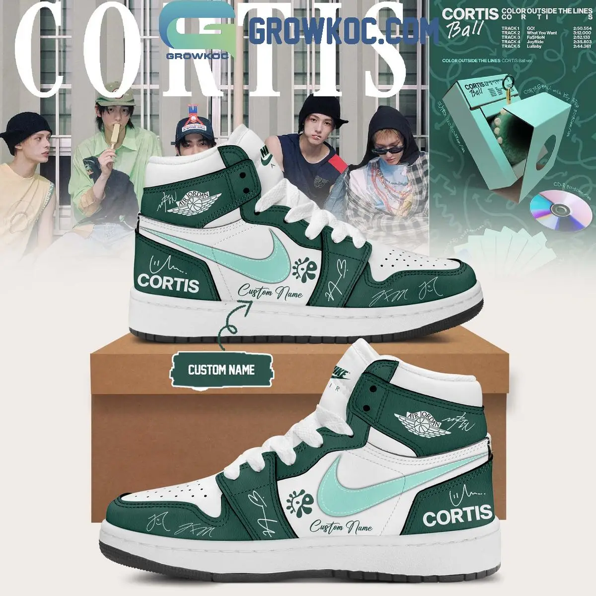 Cortis Color Outside The Lines Signature Air Jordan 1 Shoes