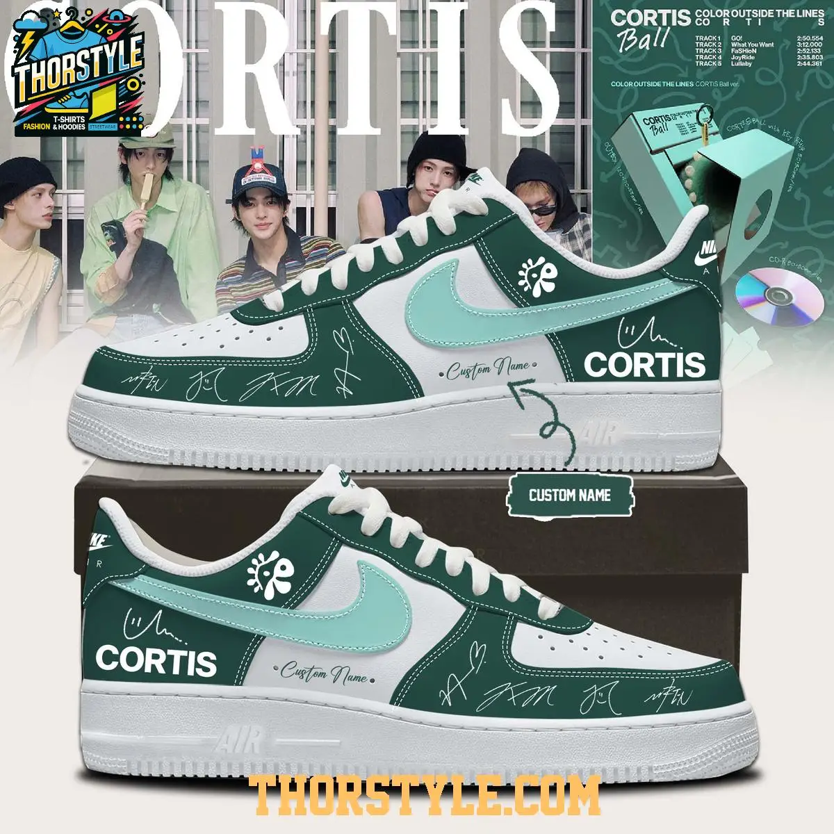 Cortis Color Outside The Lines Tour 2026 Personalized Air Force 1 Shoes