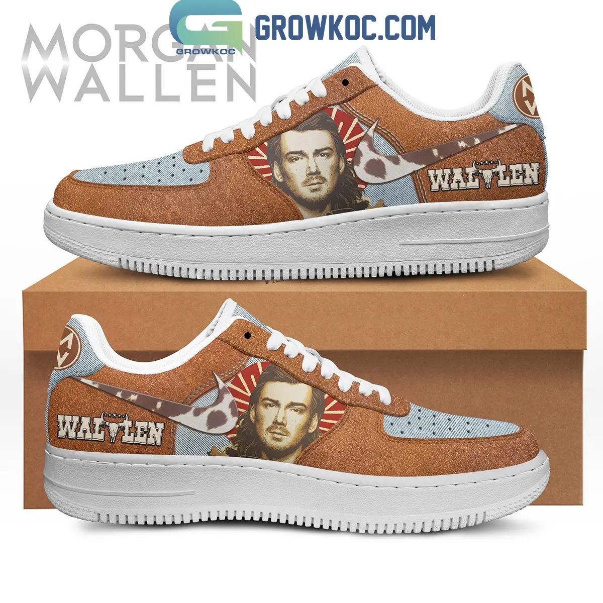 Country Singer Legends Morgan Wallen Fan Air Force 1 Shoes