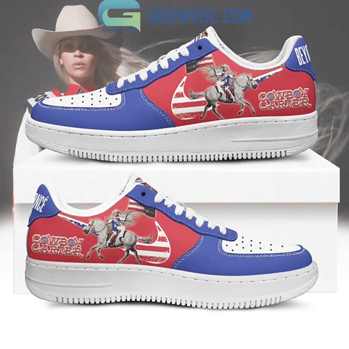 Cowboy Carter Beyonce Texas Hold 'Em Fan Air Force 1 Shoes
