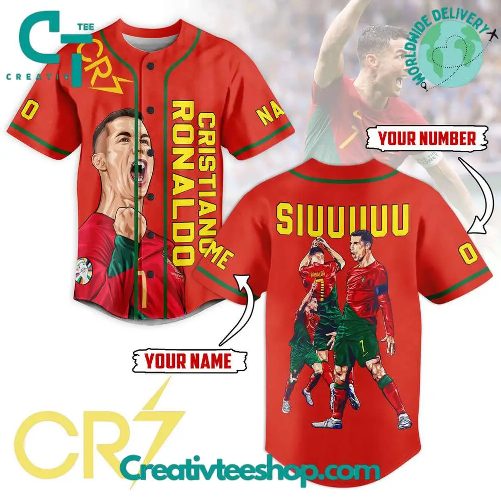 Cr7 Cristiano Ronaldo Siuu Baseball Jersey
