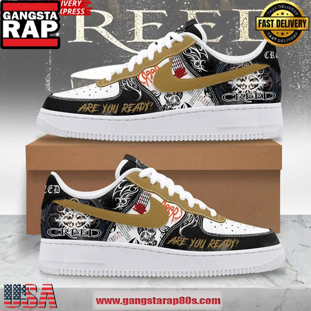 Creed Are You Ready Special Edition Air Force 1 Shoes Running Sneakers Creed Are You Ready Special Edition Air Force 1 Shoes Running Sneakers - Image 1