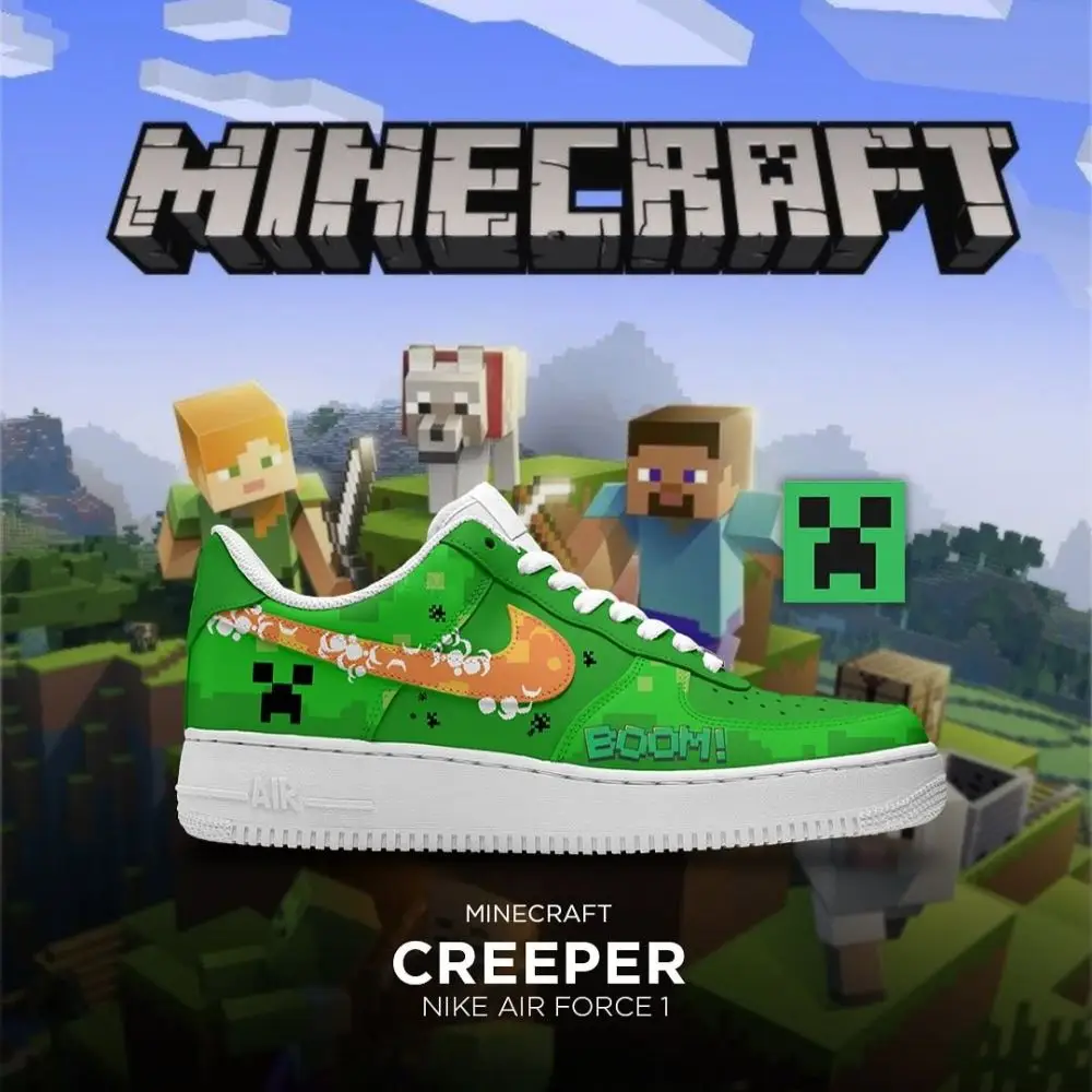 Creeper Mine Craft Low Top Shoes