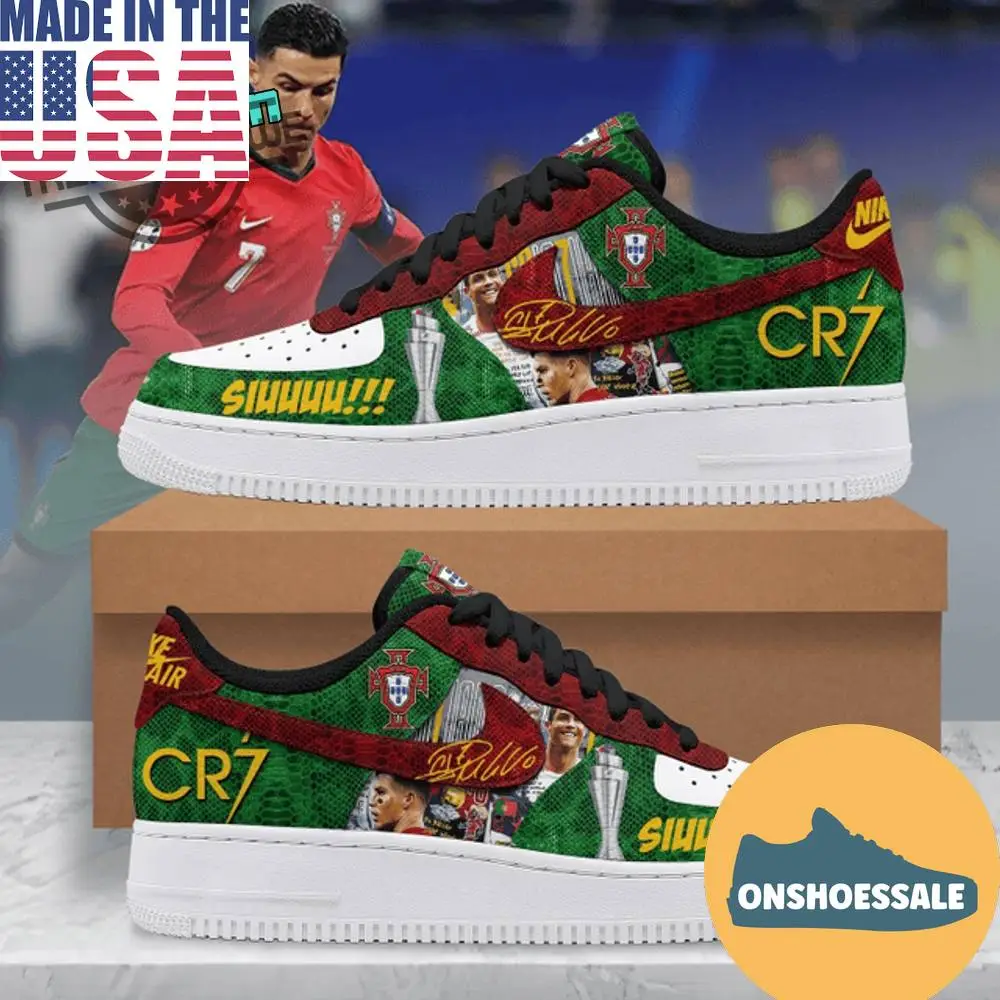 Cristiano Ronaldo Uefa Nations League Champions 2025 Air Force 1 Shoes - Best Gift Shoes