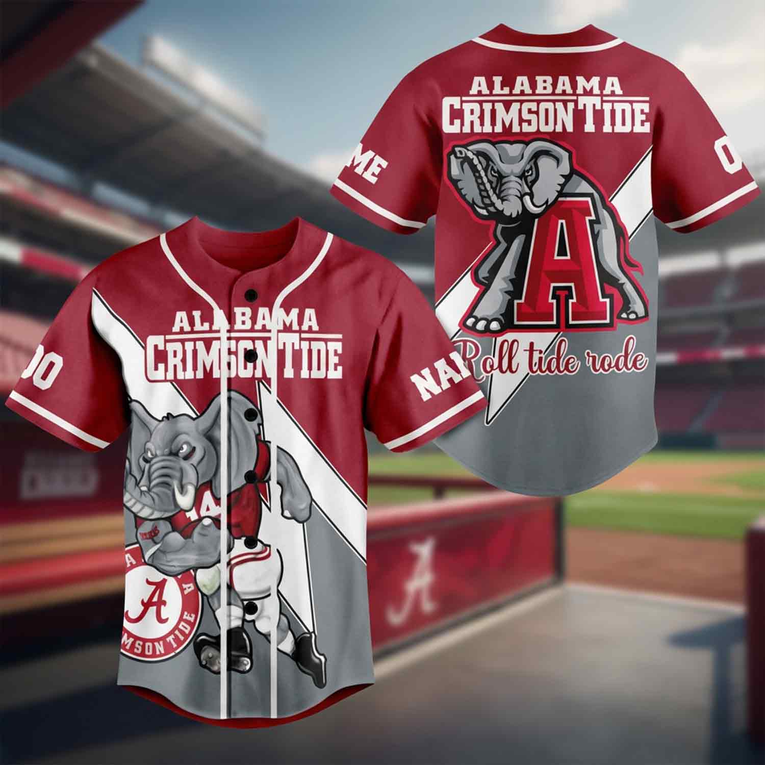 Custom Alabama Crimson Tide Jersey - Personalized Name & Number, Perfect Fan Gift!