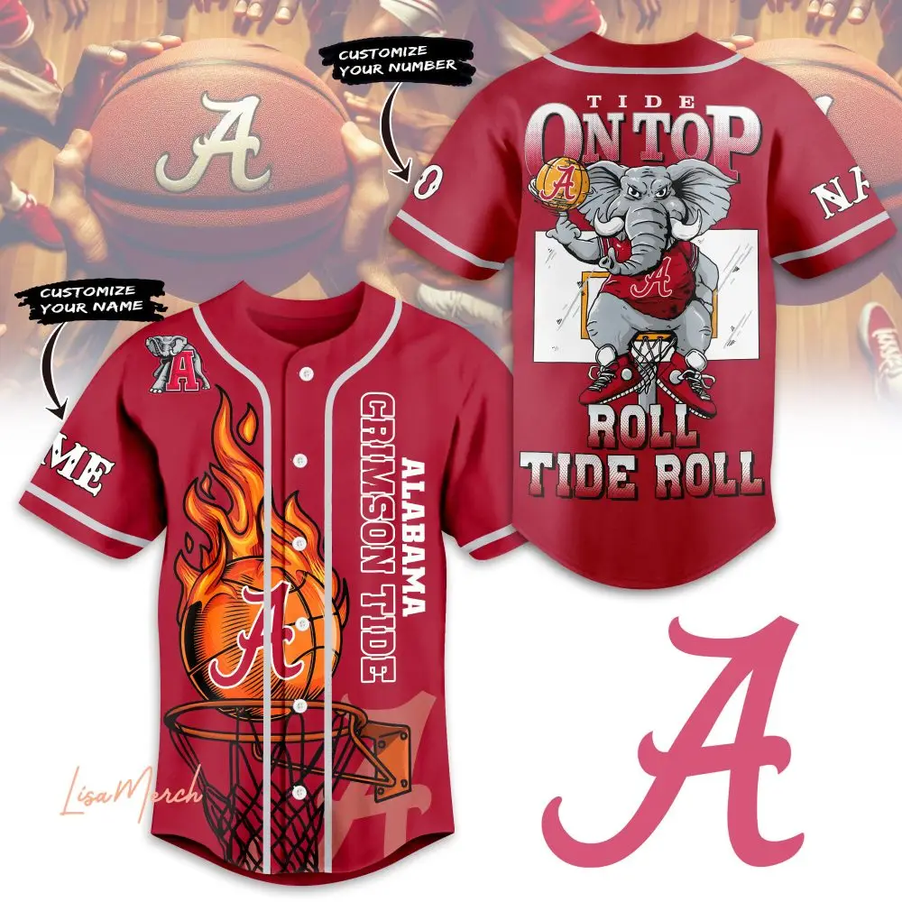 Custom Alabama Crimson Tide Jersey - Personalized Name & Number, Roll Tide Spirit!