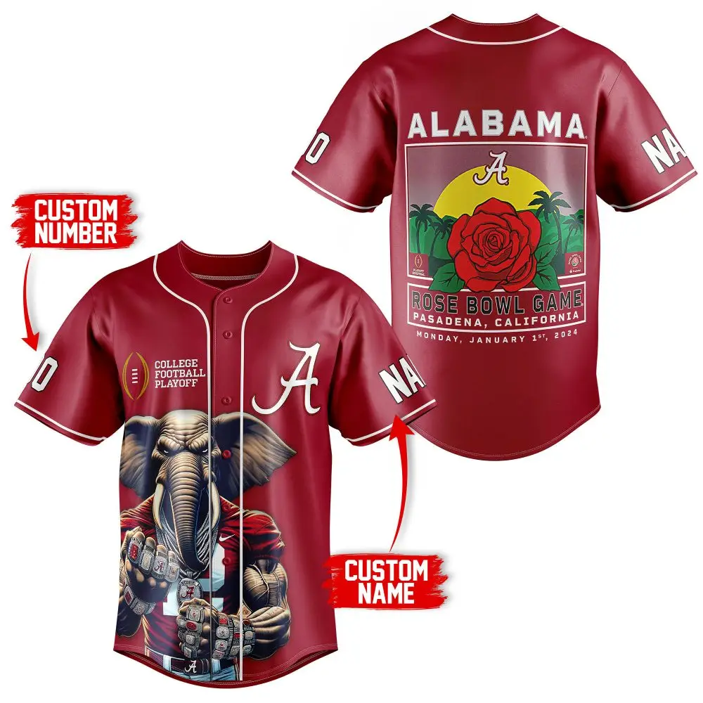 Custom Alabama Rose Bowl Jersey - Personalized Name & Number, Limited Edition 2024