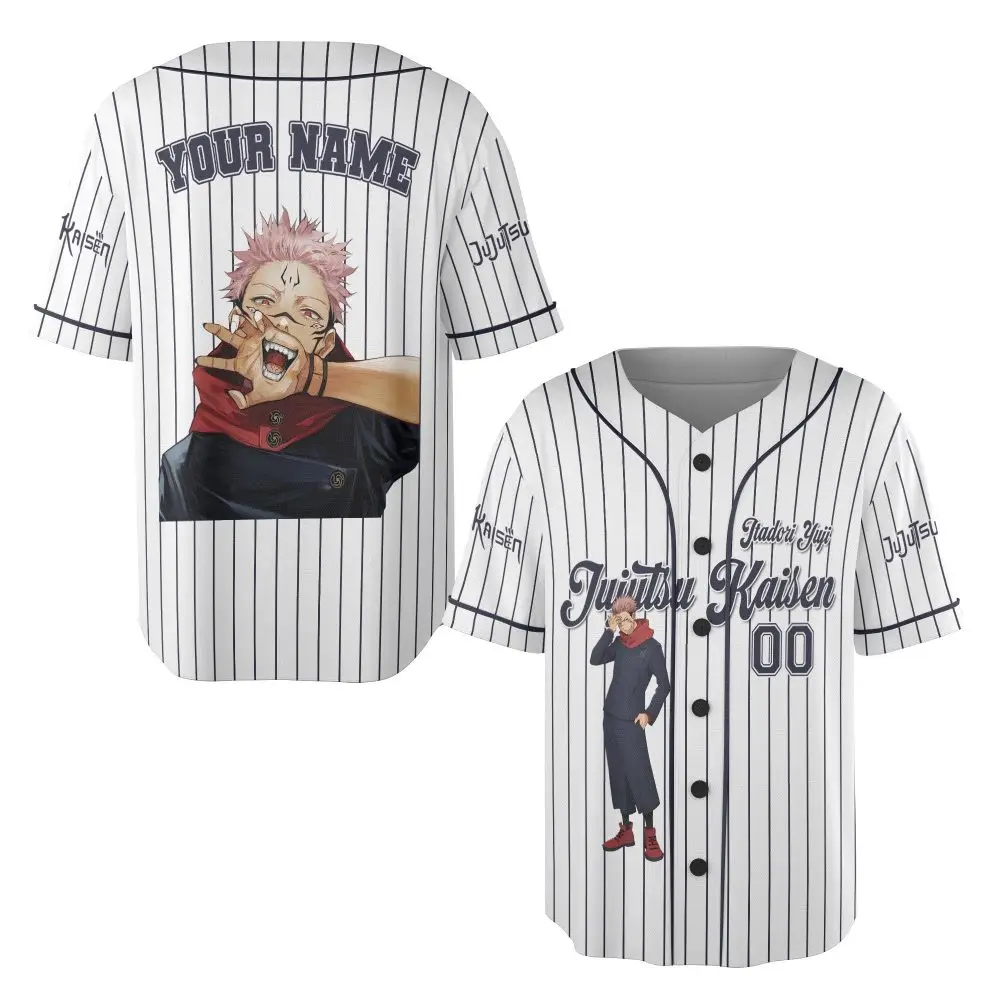 Custom Anime Baseball Jersey - Stylish Jujutsu Kaisen Design For Fans