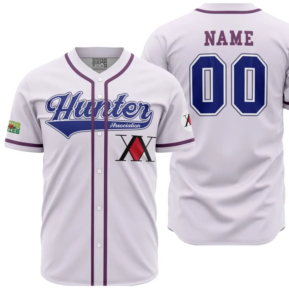 Custom Anime Hunter Baseball Jersey – Personalized Name & Number, Stylish Design