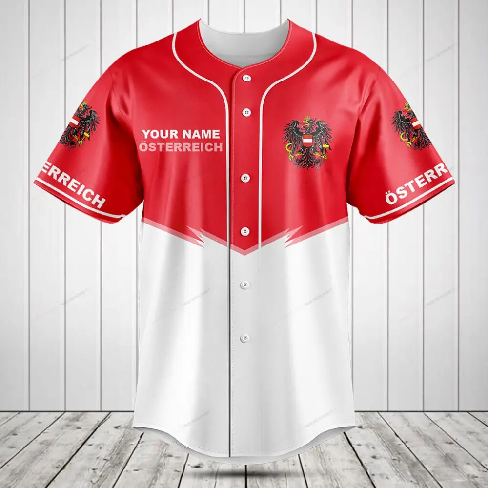 Custom Austria Baseball Jersey - Personalize Your Name - Premium Quality Fan Apparel