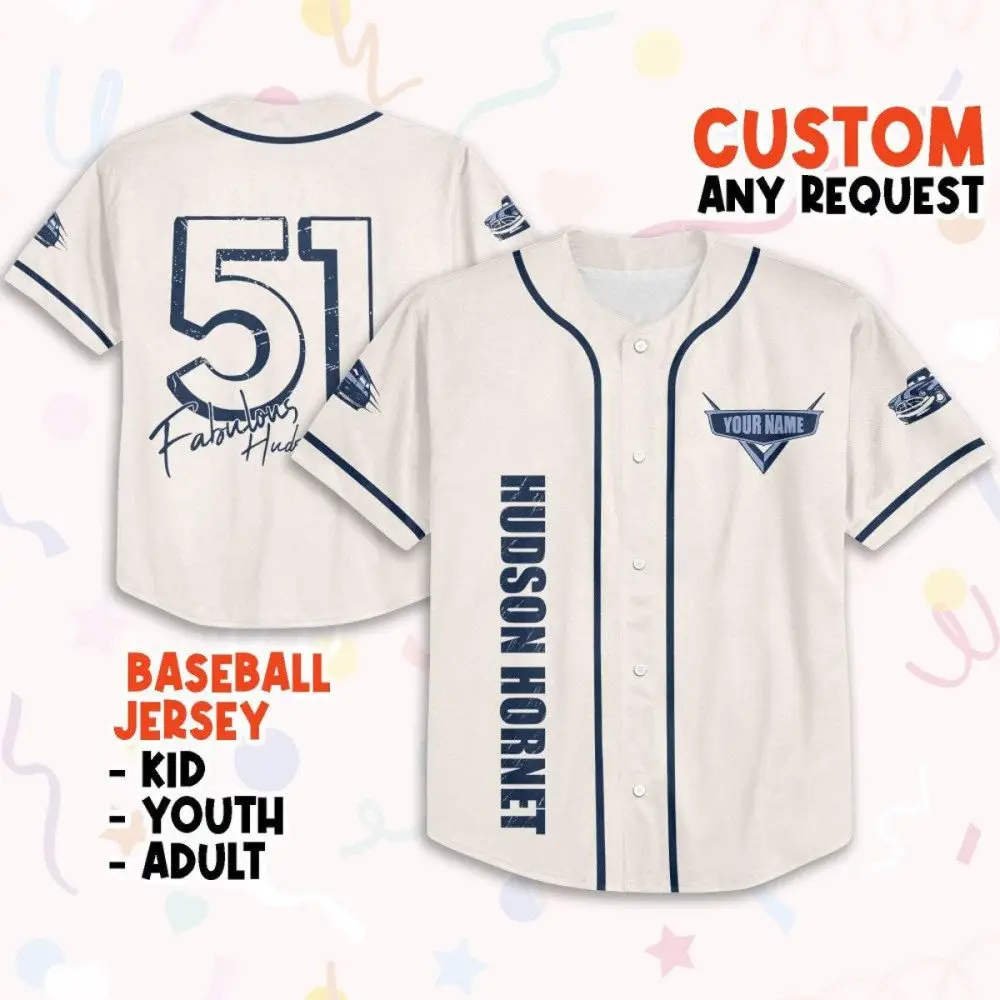 Custom Baseball Jersey - Personalized Team Name & Number For Kids, Youth, Adults - Perfect Gift!