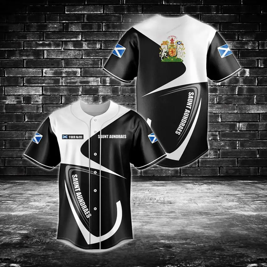 Custom Black & White Baseball Jersey - Personalized Name & Stylish Graphics Custom Black & White Baseball Jersey - Personalized Name & Stylish Graphics - Image 1