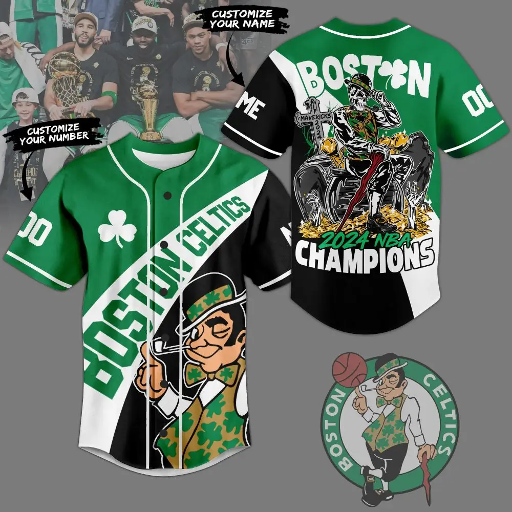 Custom Boston Celtics 2024 Champions Jersey - Personalize Name & Number!