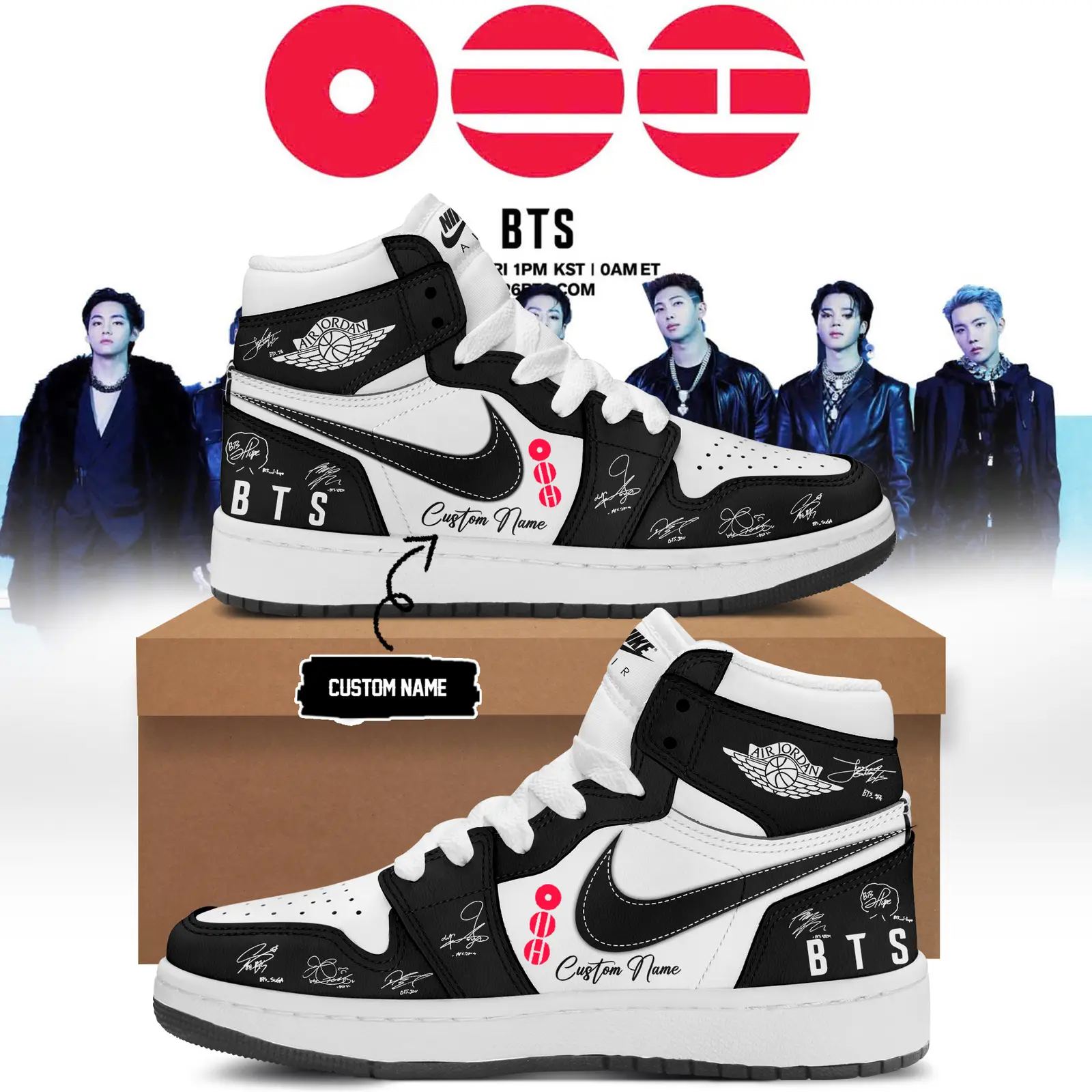 Custom BTS Signatures Shoes BTS Arirang Tour 2026 Sneakers Kpop Merchandise Gift