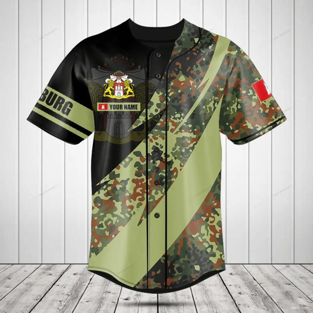 Custom Camouflage Baseball Jersey – Personalized Name & Logo Design For Sports Fans Custom Camouflage Baseball Jersey – Personalized Name & Logo Design For Sports Fans - Image 1