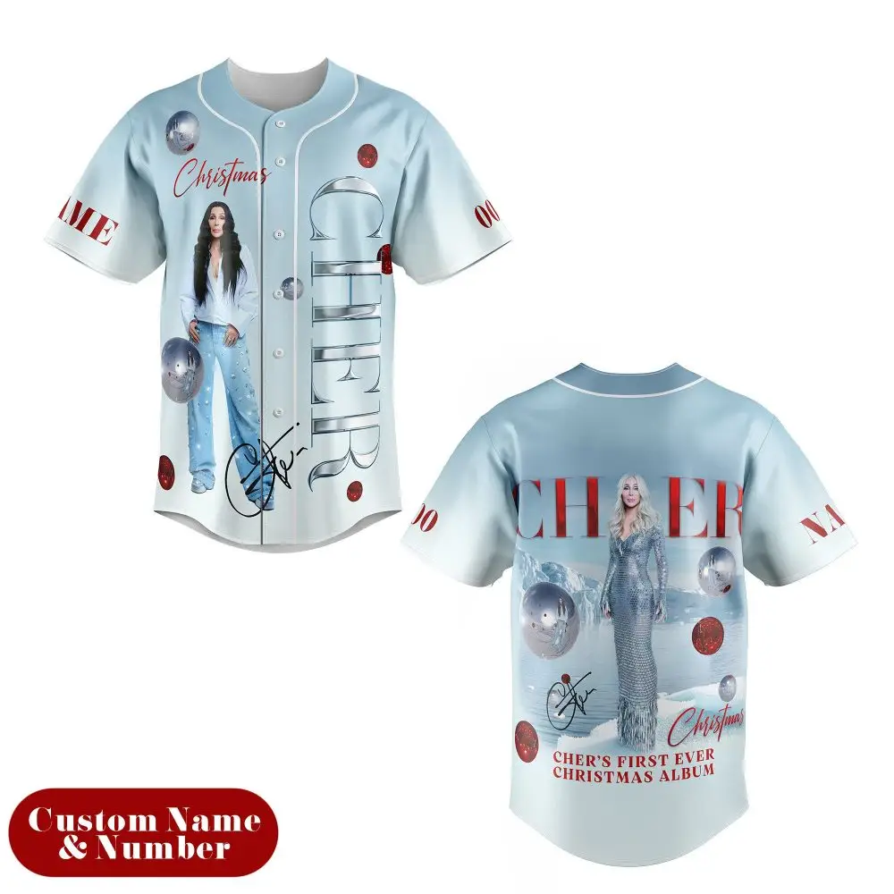 Custom Cher Christmas Album Jersey - Personalize With Name & Number! Custom Cher Christmas Album Jersey - Personalize With Name & Number! - Image 1