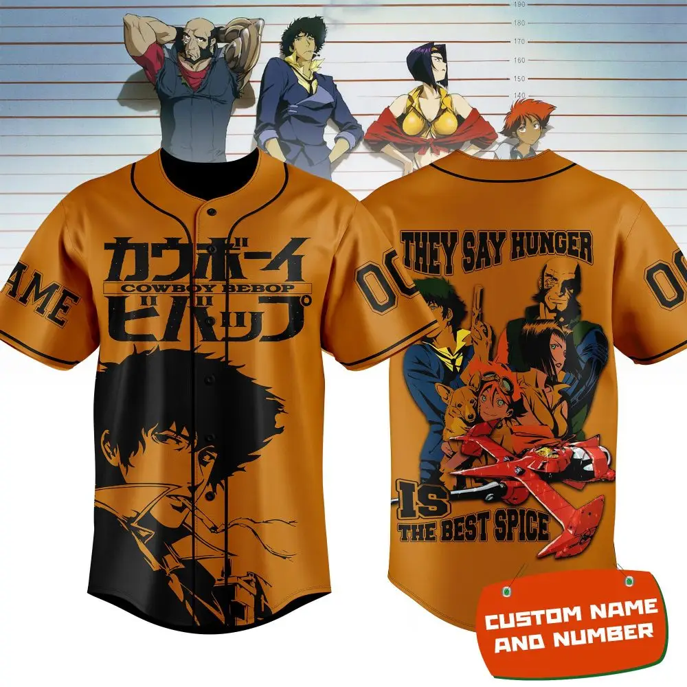 Custom Cowboy Baseball Jersey - Anime Inspired Design - Add Your Name & Number! Custom Cowboy Baseball Jersey - Anime Inspired Design - Add Your Name & Number! - Image 1