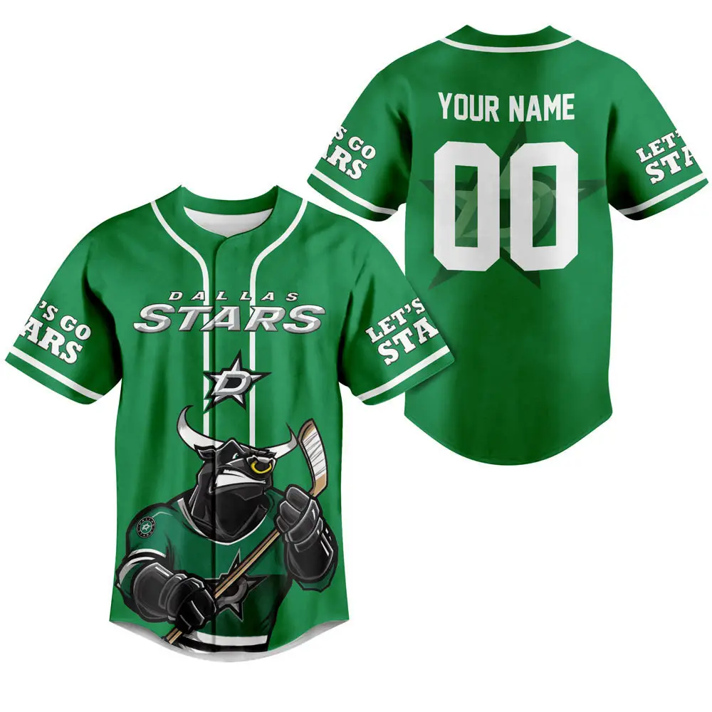 Custom Dallas Stars Green Hockey Jersey - Personalize Your Name & Number!