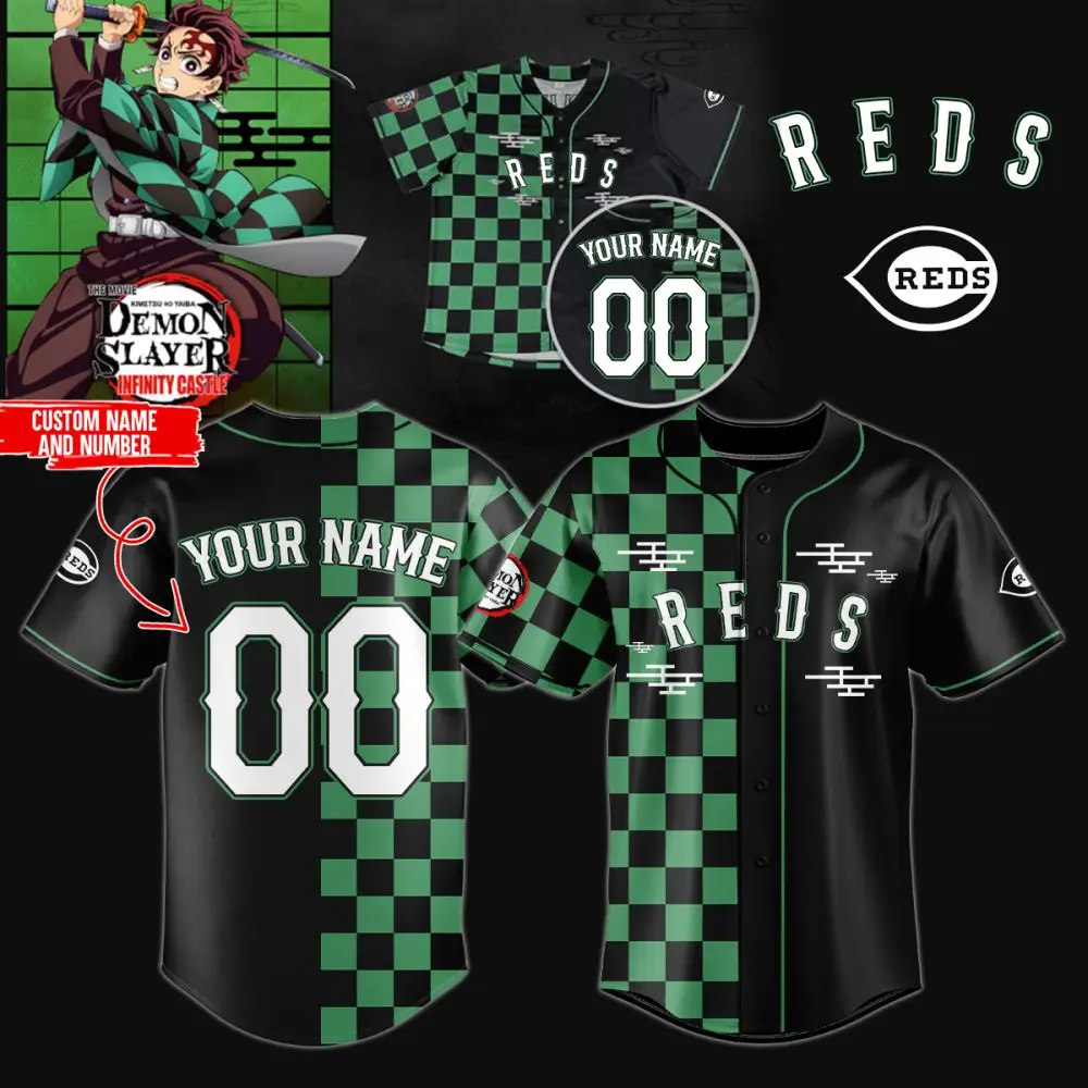 Custom Demon Slayer Jersey - Personalized Name & Number - Stylish Anime Sportswear