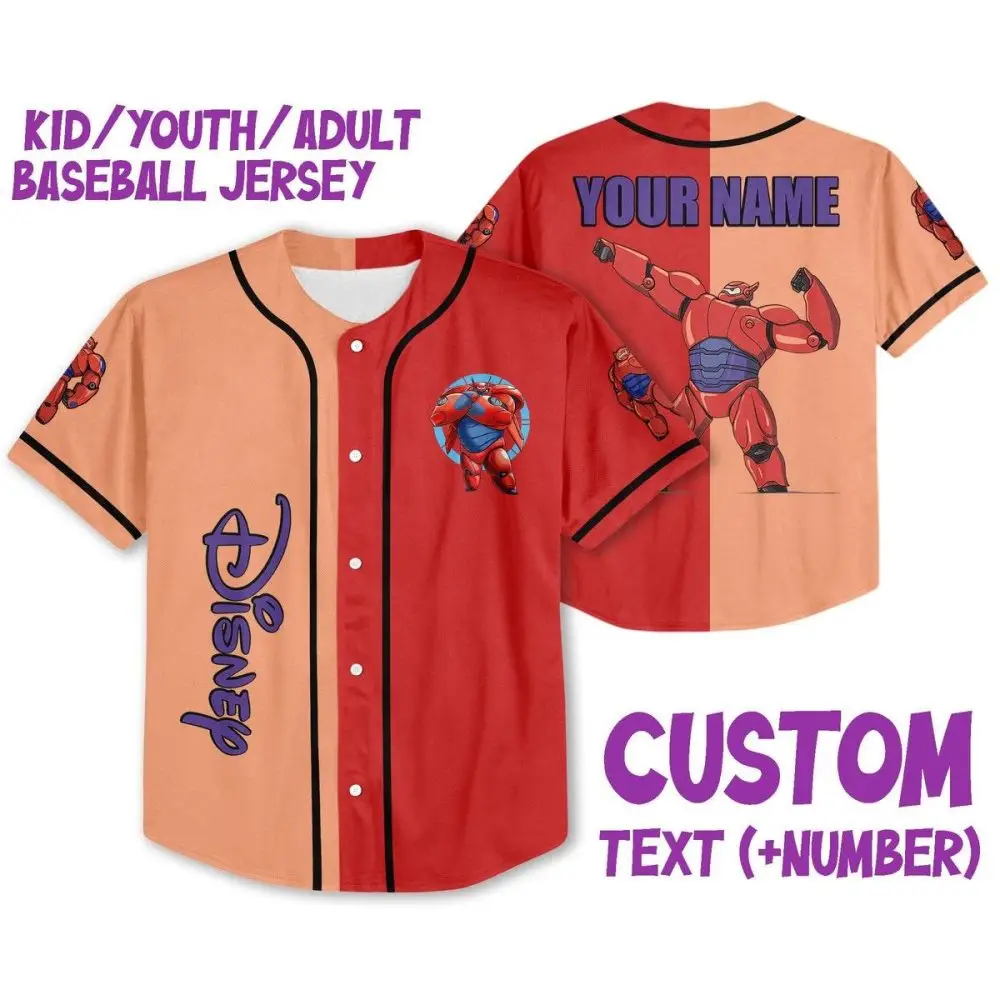 Custom Disney Baseball Jersey For Kids/Youth/Adults – Personalize With Name & Number