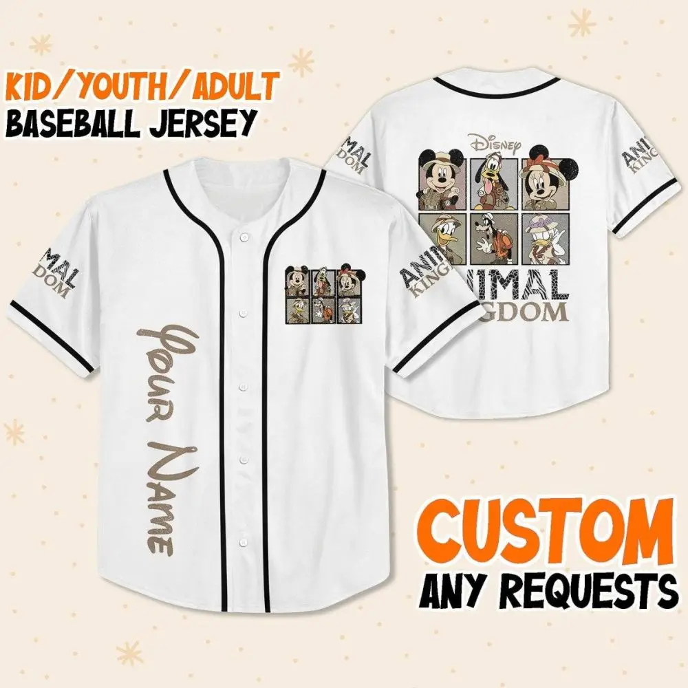 Custom Disney Baseball Jersey For Kids/Youth/Adults - Personalize With Your Name