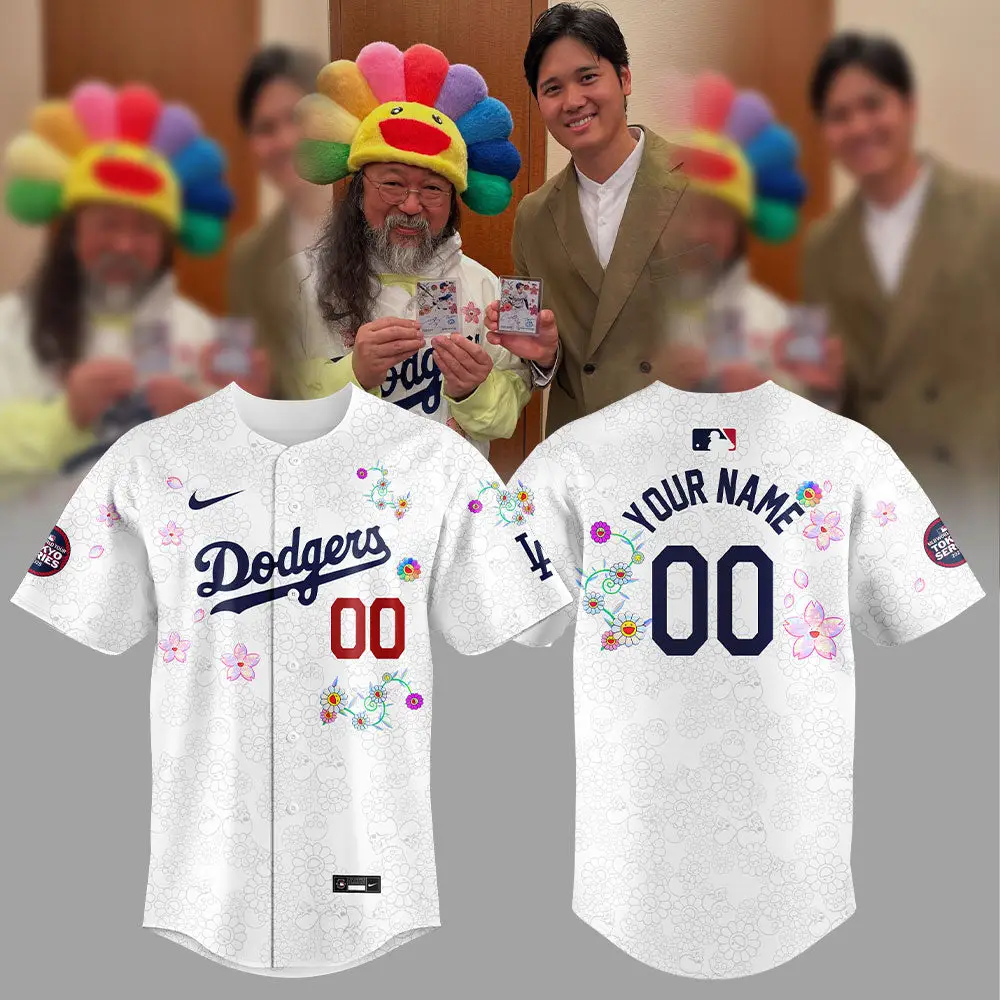 Custom Dodgers Floral Jersey – Personalized Name & Number, Unique Design