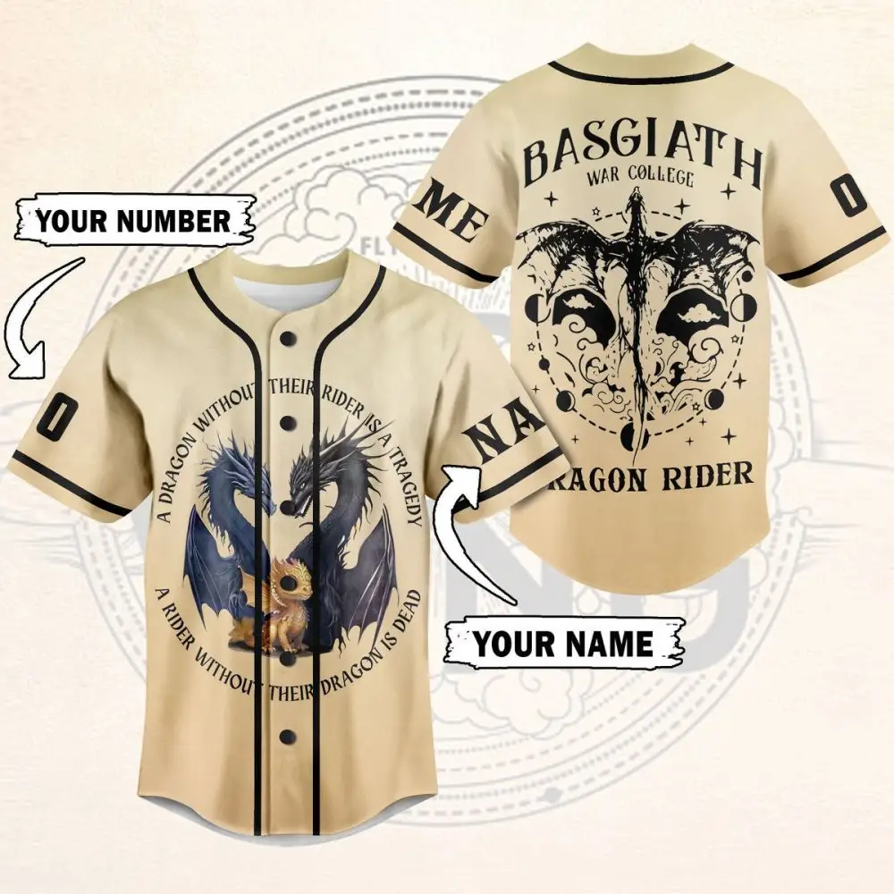 Custom Dragon Rider Jersey - Personalized Name & Number - Unique Fantasy Apparel