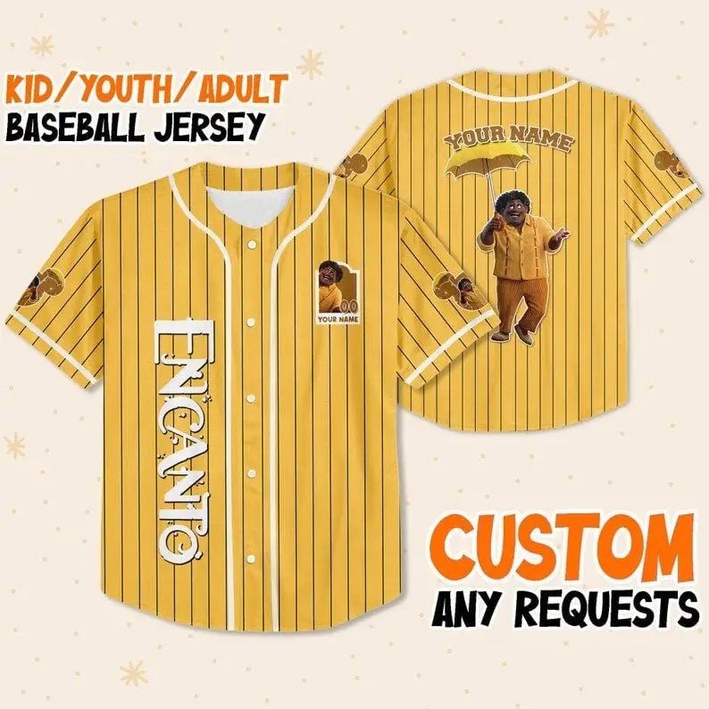 Custom Encanto Baseball Jersey For Kids/Youth/Adults – Personalize With Any Name!