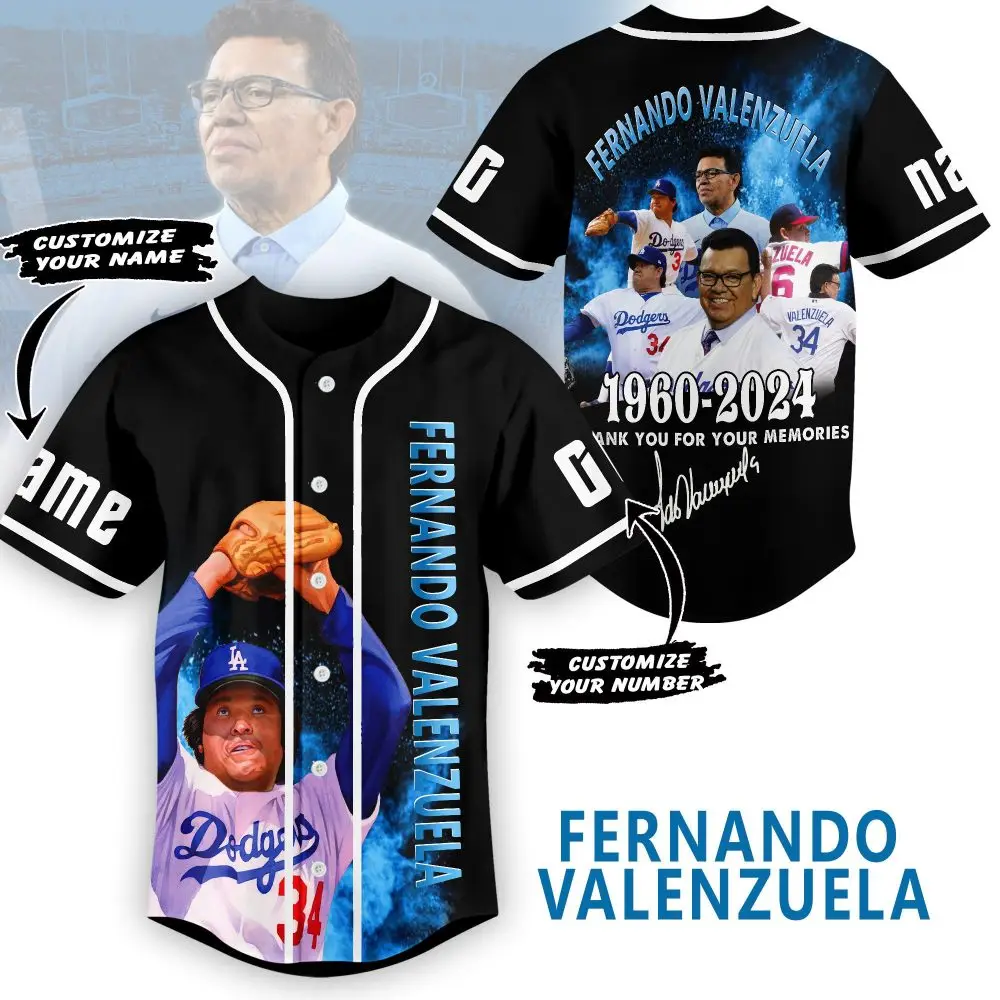 Custom Fernando Valenzuela Jersey – Personalize Name & Number For The Ultimate Tribute! Custom Fernando Valenzuela Jersey – Personalize Name & Number For The Ultimate Tribute! - Image 1