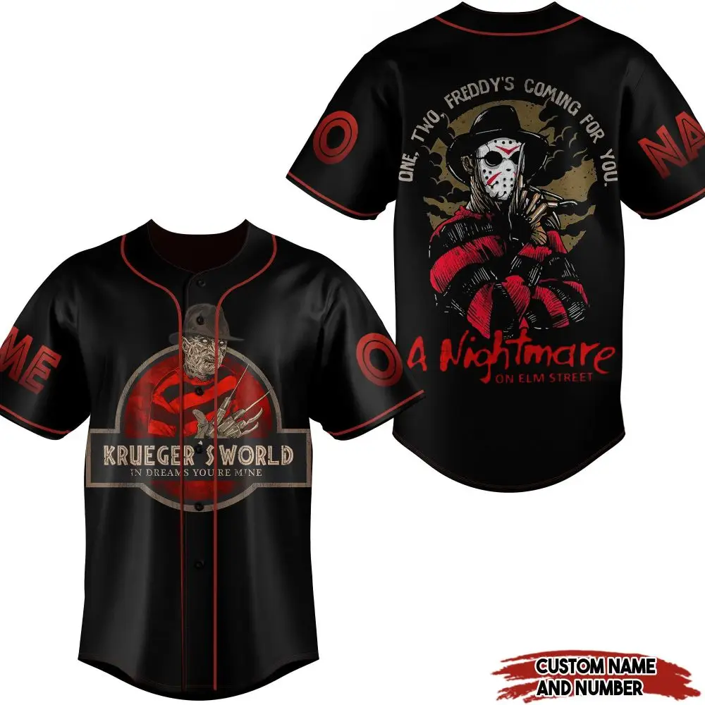 Custom Freddy Krueger Baseball Jersey – A Nightmare On Elm Street Fan Gift