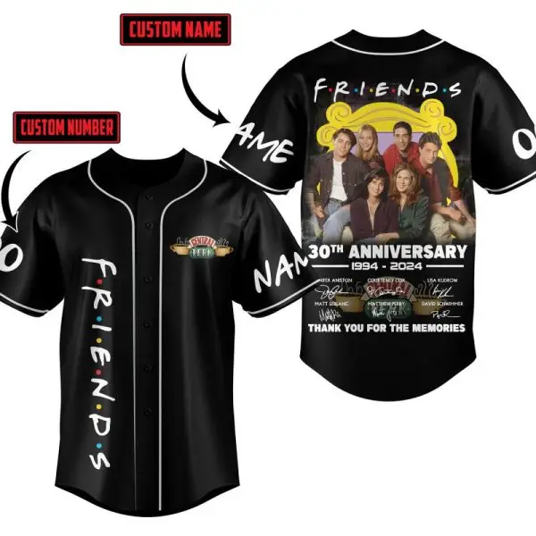 Custom Friends 30Th Anniversary Jersey - Personalize Name & Number - Limited Edition 1994-2024 Custom Friends 30Th Anniversary Jersey - Personalize Name & Number - Limited Edition 1994-2024 - Image 1