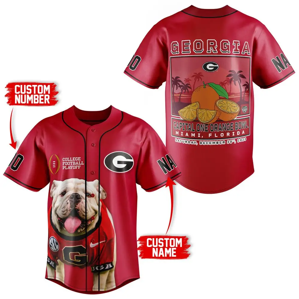 Custom Georgia Bulldogs Jersey - Personalized Name & Number - College Football Playoff Apparel