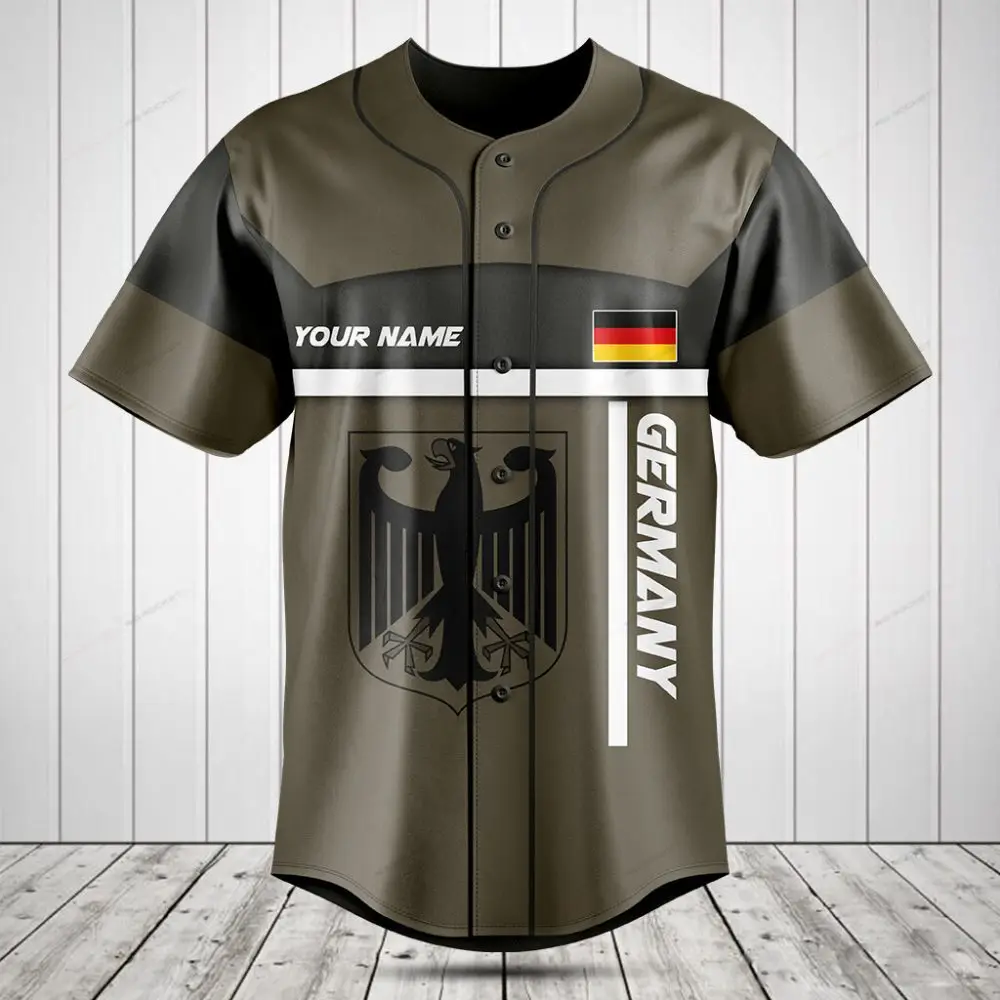 Custom Germany Baseball Jersey - Personalized Name & Flag Design - Stylish & Comfortable Fan Apparel