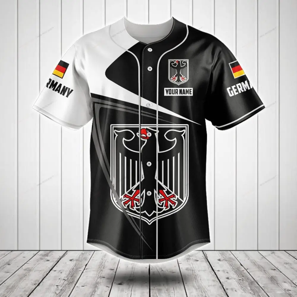 Custom Germany Flag Baseball Jersey – Personalized Name & Number – Premium Quality Fan Gear