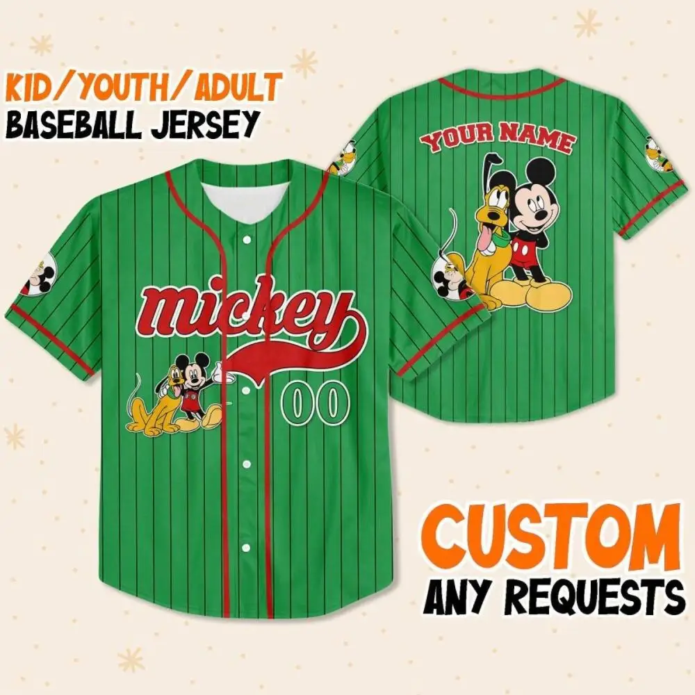 Custom Green Baseball Jersey For Kids/Youth/Adults – Personalize With Your Name!
