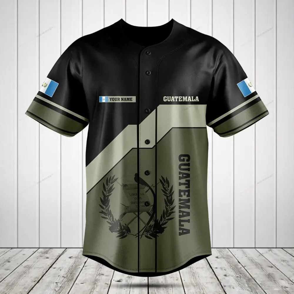Custom Guatemala Baseball Jersey - Personalized Name & Flag Design - Perfect Gift For Fans