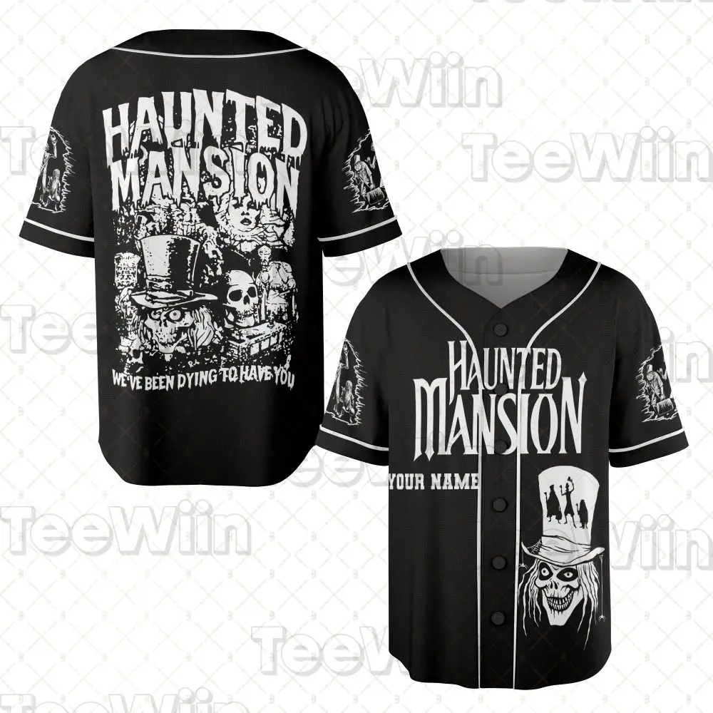 Custom Haunted Mansion Baseball Jersey – Spooky Style For Halloween Fans