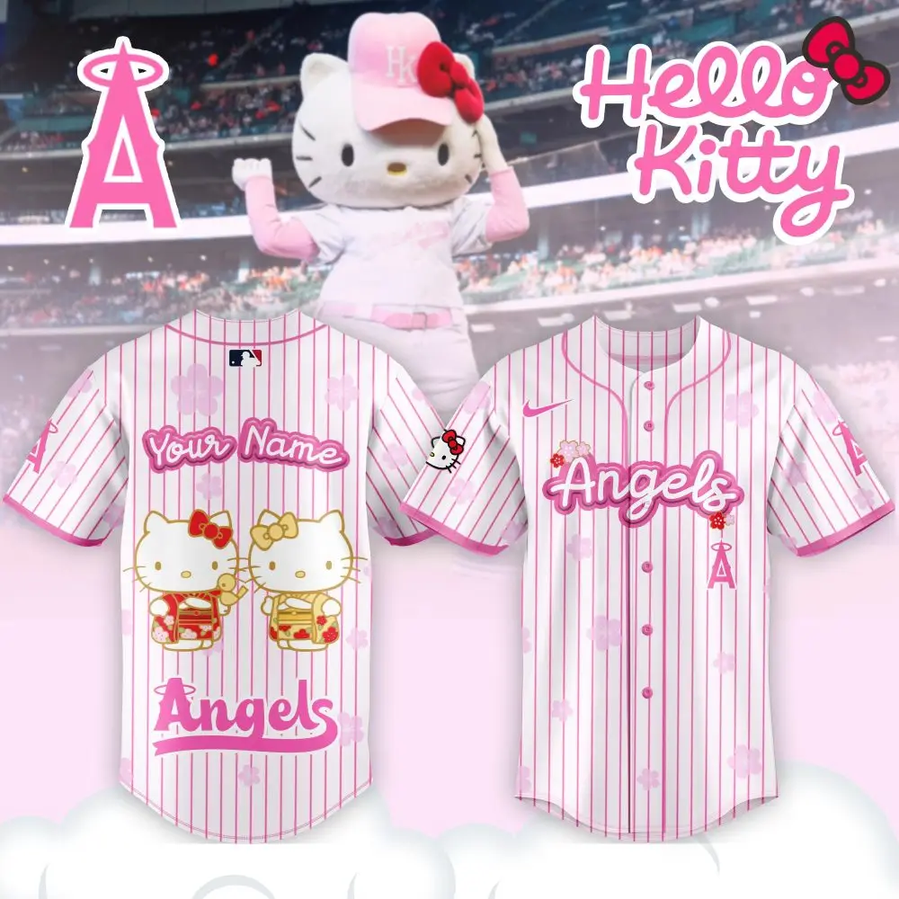 Custom Hello Kitty Angels Jersey - Personalize Your Game Day Look! Custom Hello Kitty Angels Jersey - Personalize Your Game Day Look! - Image 1