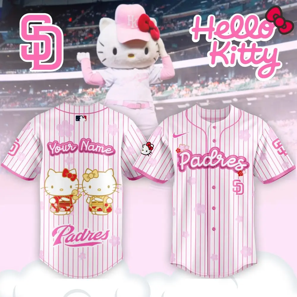 Custom Hello Kitty Padres Jersey – Cute & Personalized Fan Gear Custom Hello Kitty Padres Jersey – Cute & Personalized Fan Gear - Image 1
