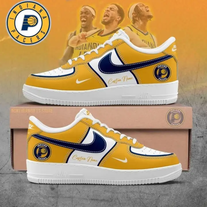 Custom Indiana Pacers Air Force 1 Shoes Sneakers NBA Pacers Basketball Fan Merch Gifts
