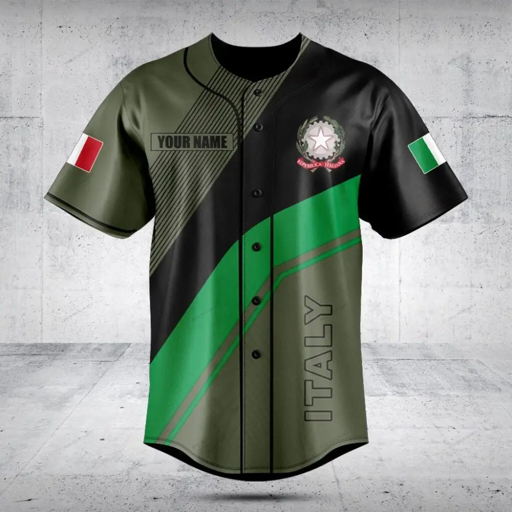 Custom Italy Baseball Jersey - Personalized Name & Number - Premium Quality