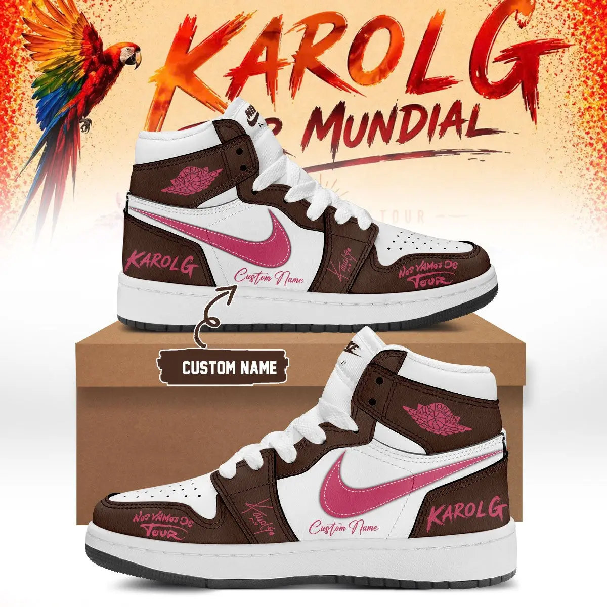 Custom Karol G Nos Vamos De Tour Sneakers Karol G Concert Merch Gifts For Women