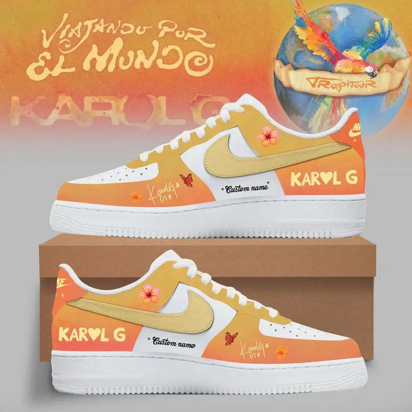 Custom Karol G Nos Vamos De Tour Sneakers Karol G Merch Concert Outfit Ideas