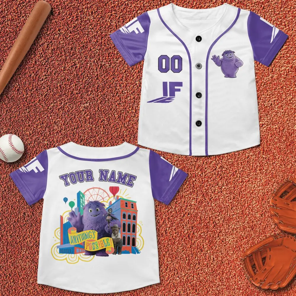 Custom Kids Baseball Jersey - Personalized Name & Fun Design - Youth Sports Shirt