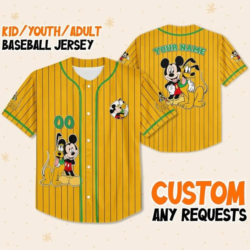 Custom Kids/Adult Baseball Jersey - Add Your Name & Favorite Characters - Perfect Gift!