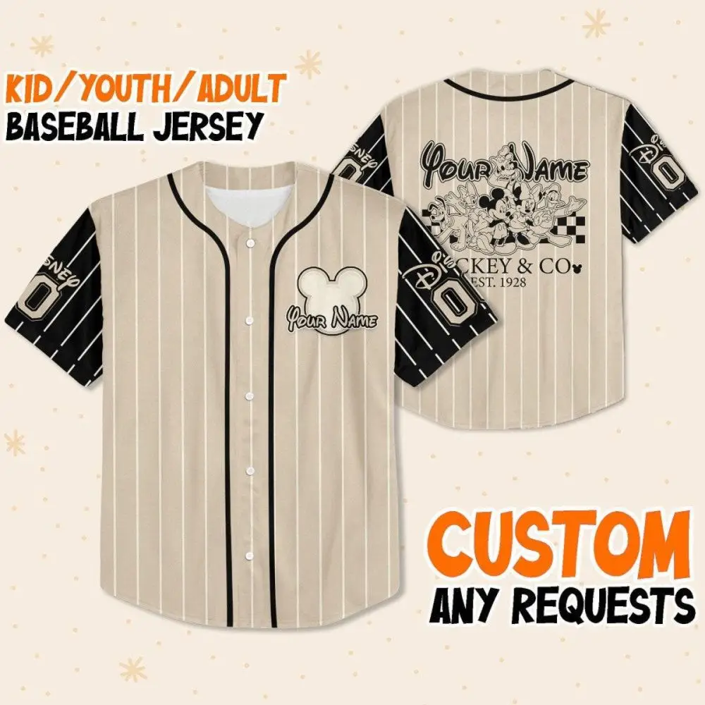 Custom Kids/Youth/Adult Baseball Jersey - Personalized Name & Design