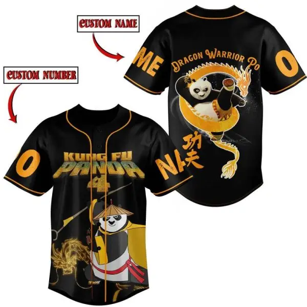 Custom Kung Fu Panda 4 Jersey - Personalized Name & Number - Unique Gift! Custom Kung Fu Panda 4 Jersey - Personalized Name & Number - Unique Gift! - Image 1