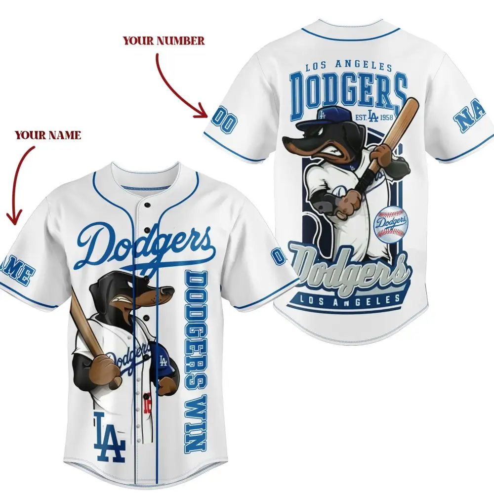 Custom La Dodgers Baseball Jersey – Personalize Name & Number – Unique Fan Gift